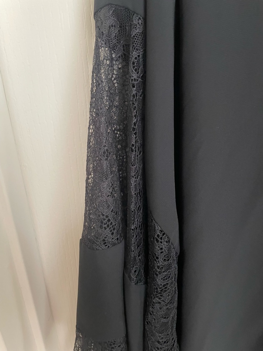 Cacique Black Sheer Lace-Trim Kimono Swim Robe - Picture 3 of 6